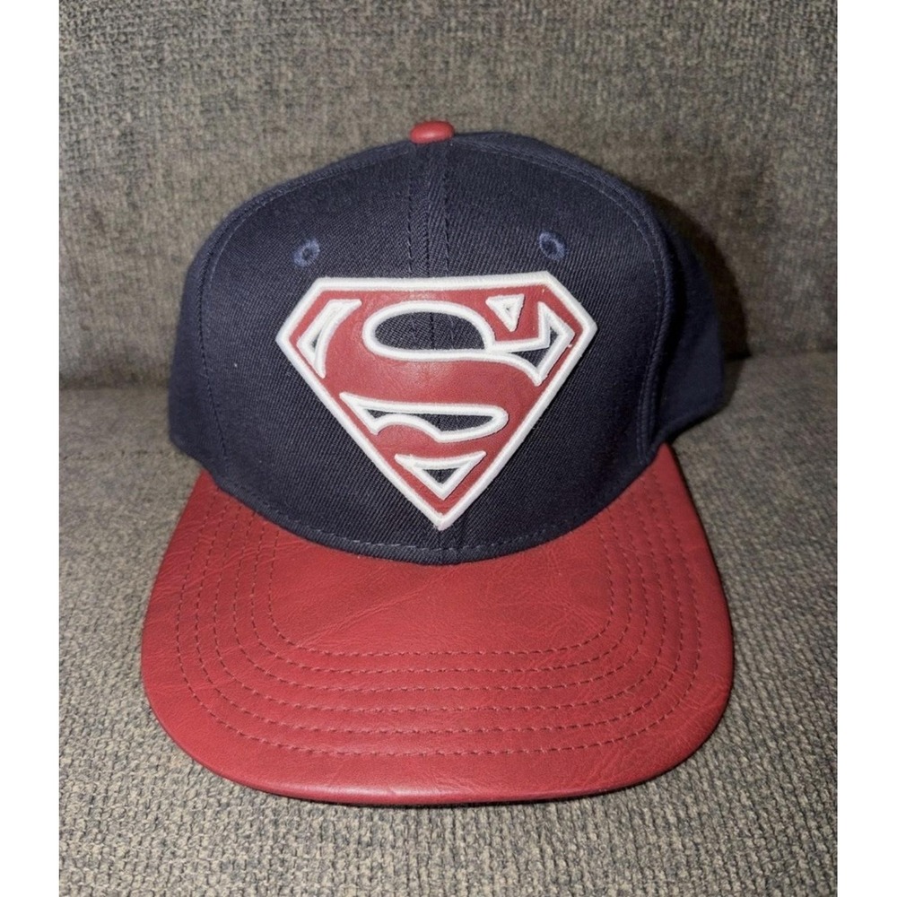 DC Comics Superman Hat Cap Snap Back Mens One Size Blue Red Man Of Steel Logo